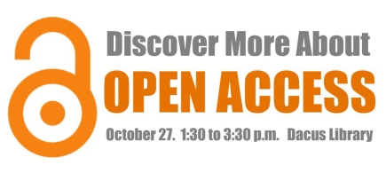 Open Access event graphic with date &amp; location